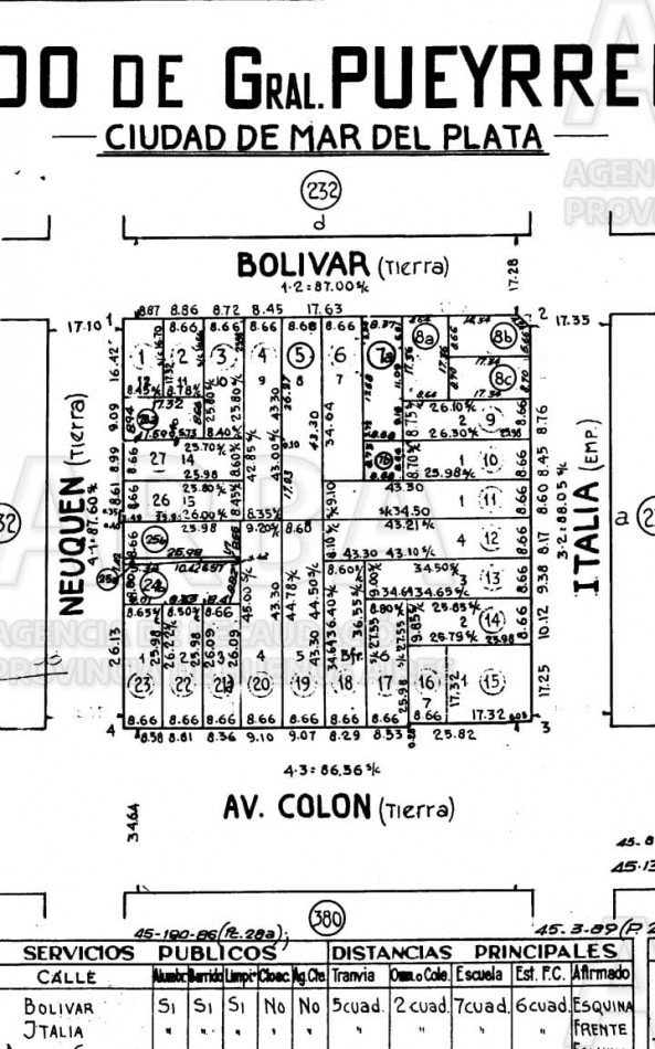 Casa sobre lote de 8,66x 25,98. Bolivar 4671